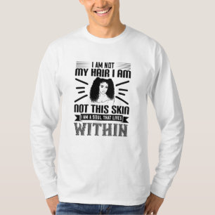 BLM Hair en huid ziel die leeft binnen T-shirt