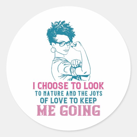 BLM - Liefde en Natuur houden me aan het werk Ronde Sticker (Voorkant)