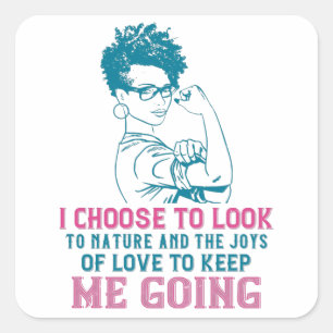 BLM - Liefde en Natuur houden me bezig Vierkante Sticker