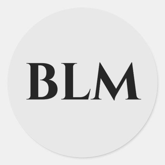 BLM RONDE STICKER (Voorkant)