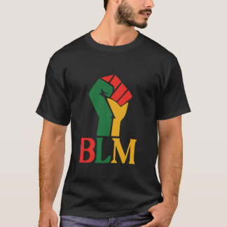 BLM Rood Groen Geel Vuist van Kracht Pan-Afrikaans T-shirt