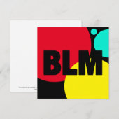 BLM We staan samen aangepaste kleuren-Square Kaart (Voorkant / Achterkant)