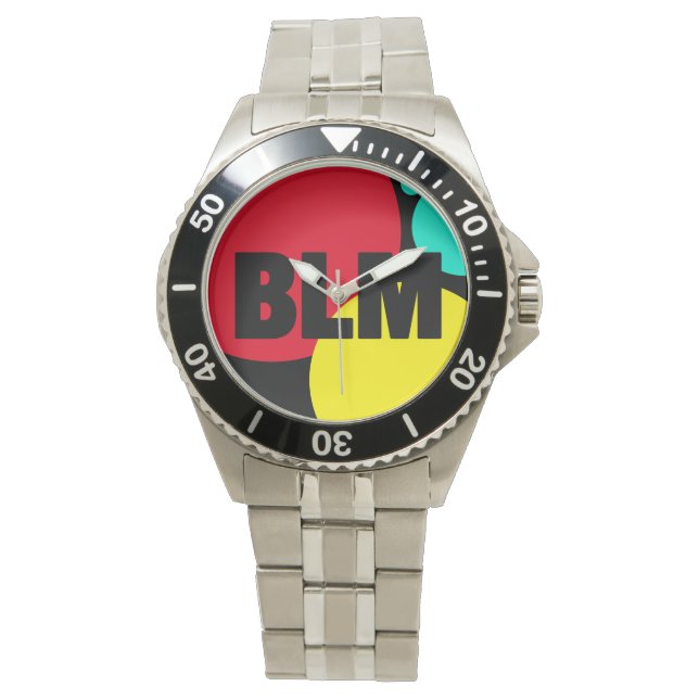 BLM We staan samen op de Solidariteit van aangepas Horloge (Voorkant)