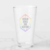 BLM Zwarte levens zijn van cruciaal belang [LGBTQ+ Glas (Achterkant)