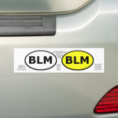 BLM's educatieve ovalen of bumperstickers (Op auto)
