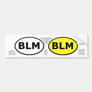BLM's educatieve ovalen of bumperstickers