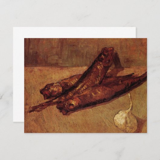 Bloaters en knoflook van Vincent van Gogh (Voorkant / Achterkant)