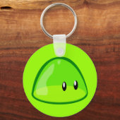 BLOB-161097 LICHTGROENE KUTE CARTOON ALIEN, g Sleutelhanger (Voorkant)