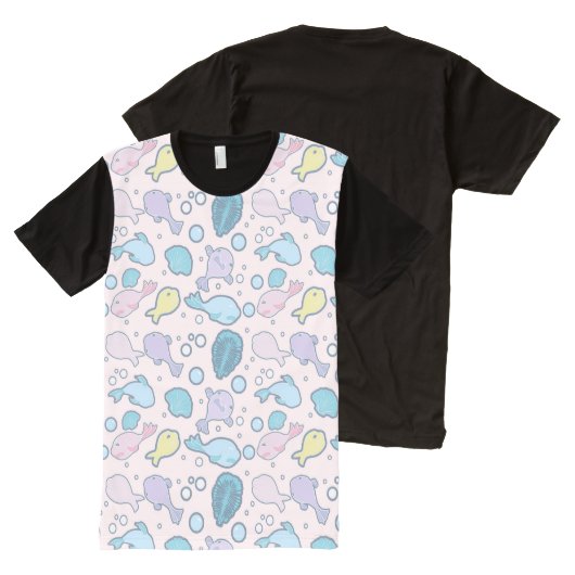 Blob Fish All-Over-Print T-shirt (Voorkant en achterkant)