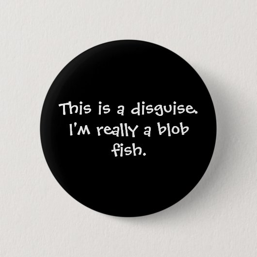 Blob Fish Costuum Ronde Button 5,7 Cm (Voorkant)