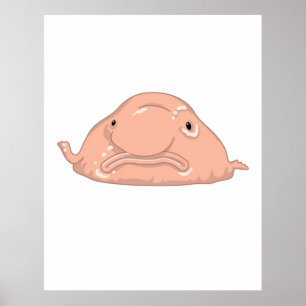 Blob Fish Grappige gezichtsvis Poster
