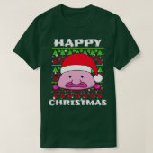 Blob Fish Happy Kerstmis Festive Santa Hat B T-shirt (Design voorkant)