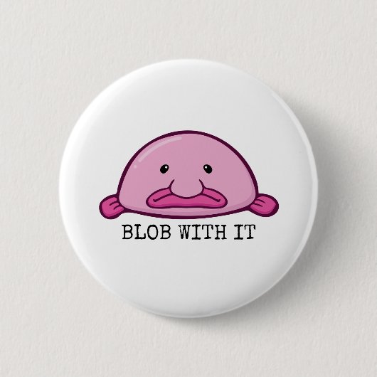 Blob met het / kreupelvis ronde button 5,7 cm (Voorkant)