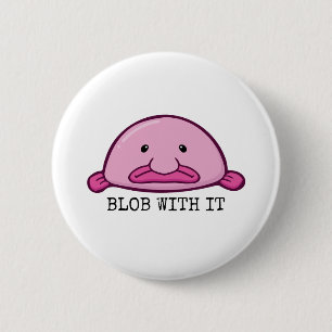 Blob met het / kreupelvis ronde button 5,7 cm
