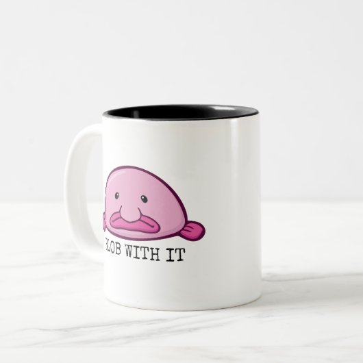 Blob met het / kreupelvis tweekleurige koffiemok (Voorkant links)