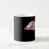 Blobben met bloemen koffiemok (Voorkant links)