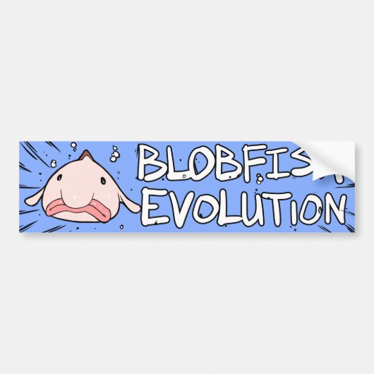 Blobfish Evolution Bumpersticker (Voorkant)