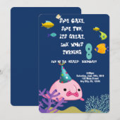 Blobfish Gepersonaliseerde naam Birthday Party Kaart (Voorkant / Achterkant)