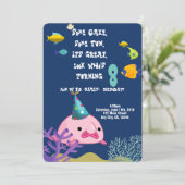 Blobfish Gepersonaliseerde naam Birthday Party Kaart (Staand voorkant)