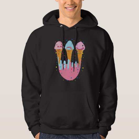 Blobfish Ice Cream Ugly Blob Fish Hoodie (Voorkant)