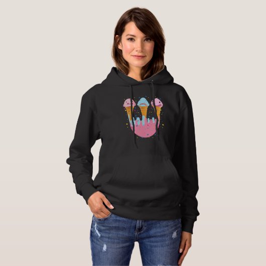 Blobfish Ice Cream Ugly Blob Fish Hoodie (Voorkant volledig)