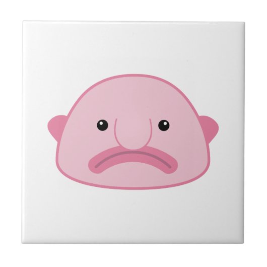 Blobfish keramische tegel tegeltje (Voorkant)