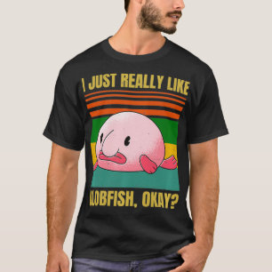 Blobfish Lover Funny Blobby Fishing Retro Vintag T-shirt