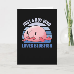 Blobfish Lovers Zoete dieren voor jongens blauw Kaart