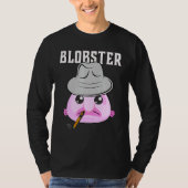 Blobfish Mobster Blobster Fish Fedora Pet en Ciga T-shirt (Voorkant)