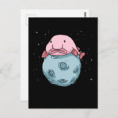 Blobfish Moon Astronaut Gift Kinder Blobfish Briefkaart (Voorkant / Achterkant)