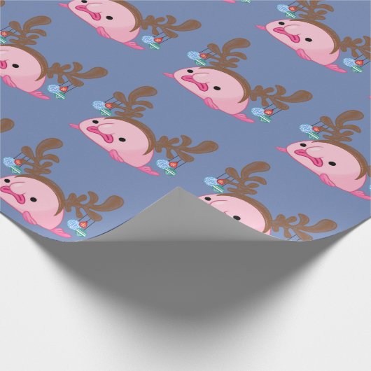 Blobfish Reindester Cadeaupapier (Hoek)