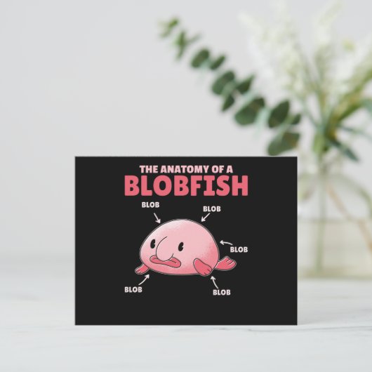 Blobfish Statement anatomie of Blobfish Briefkaart (Staand voorkant)