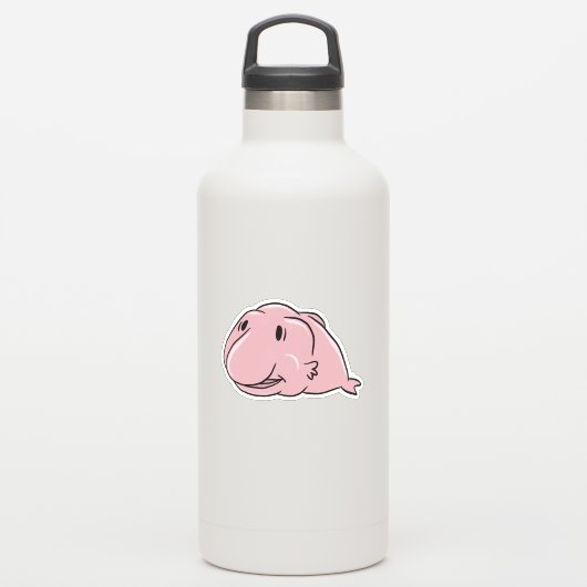 Blobfish sticker (Waterfles)