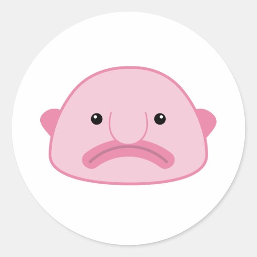 Blobfish-Sticker Ronde Sticker (Voorkant)
