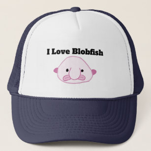 Blobfish Trucker Hat- Ik hou van kreupelvis Trucker Pet