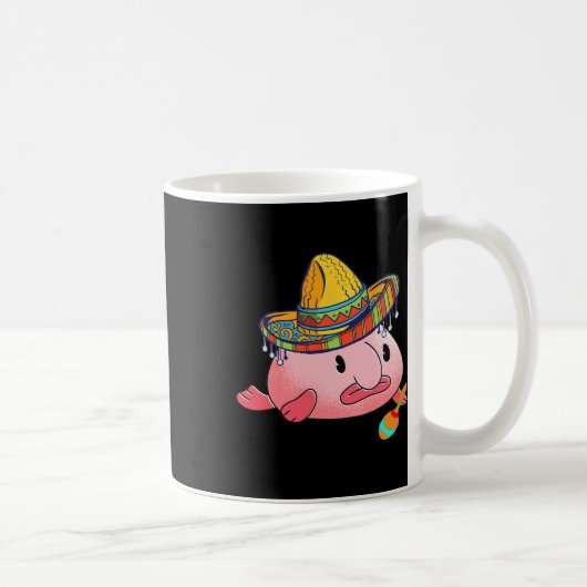 Blobfish Ugly Fish Deep Zee Funny Sombrero Kostuum Koffiemok (Rechts)