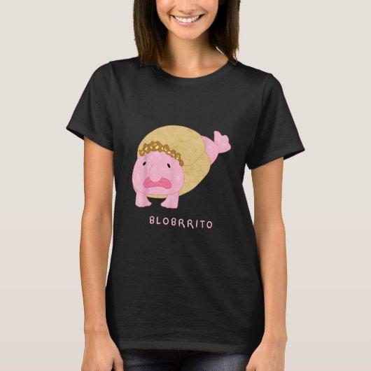 Blobritto Blobfish Burrito Pun - Funny Fish T-shirt (Voorkant)