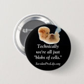 Blobs van cellen ronde button 5,7 cm (Voorkant /achterkant)