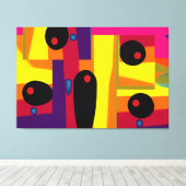 Blobula Ken Gage Abstract Surrealism Canvas Afdruk (Insitu (Houten vloer))