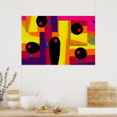 Blobula Ken Gage Abstract Surrealisme Poster (Keuken)