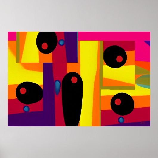 Blobula Ken Gage Abstract Surrealisme Poster (Voorkant)