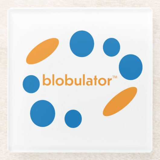 blobulator achtbaan glazen onderzetter (Voorkant)