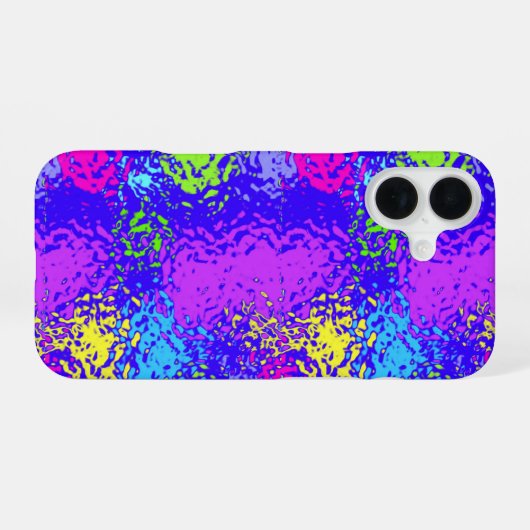 Blobules Under Glass iPhone 16 Hoesje (Achterkant horizontaal)