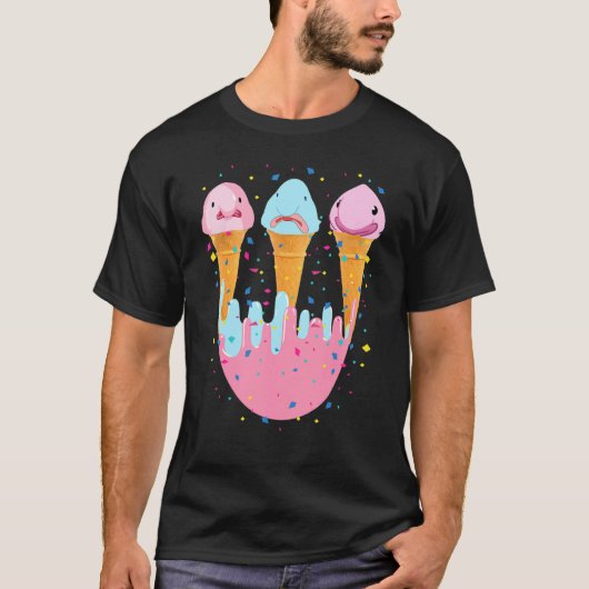 Blobvis ijs Ugly Blob Fish T-shirt (Voorkant)
