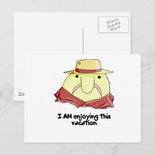 Blobvis op vakantie briefkaart (Voorkant / Achterkant)