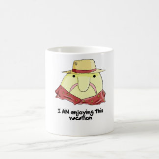 Blobvis op vakantie koffiemok