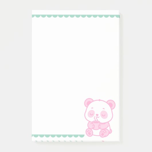 Bloc de Notas Notas Post-it® Panda Café Post-it® Notes (Voorkant)