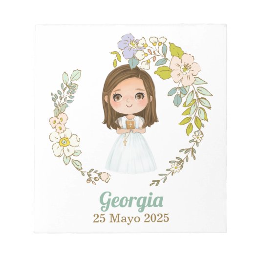 Bloc de notas Primera Comunión GEORGIA Notitieblok (Voorkant)