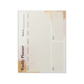 Bloc-Note Aquarelle Paillette Weekly Planner Notitieblok (Linkerzijde)
