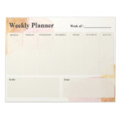Bloc-Note Aquarelle Paillette Weekly Planner Notitieblok (Voorkant)